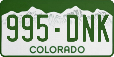 CO license plate 995DNK
