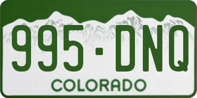 CO license plate 995DNQ
