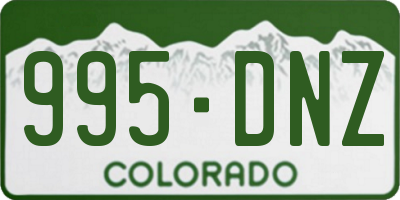CO license plate 995DNZ