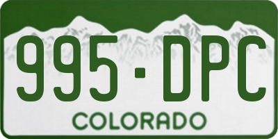 CO license plate 995DPC