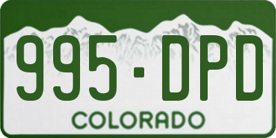 CO license plate 995DPD