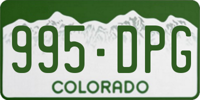 CO license plate 995DPG