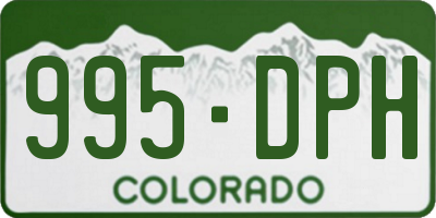 CO license plate 995DPH
