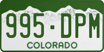 CO license plate 995DPM