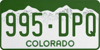 CO license plate 995DPQ