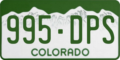 CO license plate 995DPS