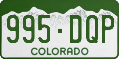 CO license plate 995DQP
