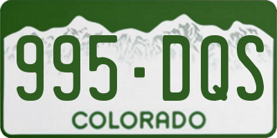 CO license plate 995DQS