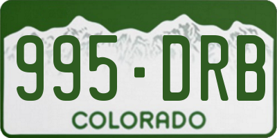 CO license plate 995DRB
