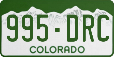 CO license plate 995DRC