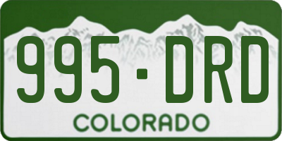 CO license plate 995DRD