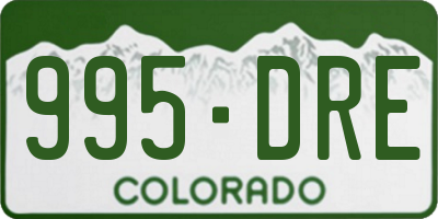 CO license plate 995DRE