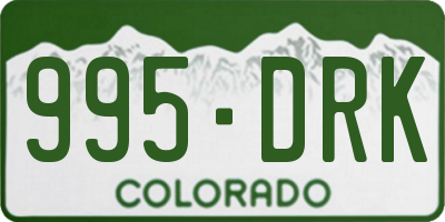 CO license plate 995DRK