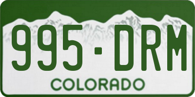 CO license plate 995DRM