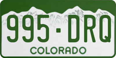 CO license plate 995DRQ