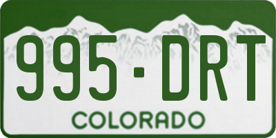 CO license plate 995DRT