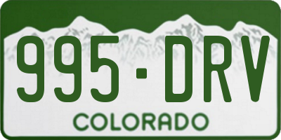 CO license plate 995DRV