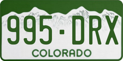 CO license plate 995DRX