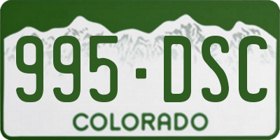 CO license plate 995DSC