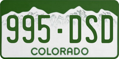 CO license plate 995DSD