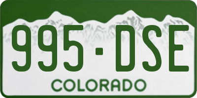 CO license plate 995DSE