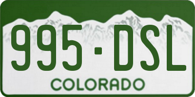 CO license plate 995DSL