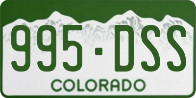 CO license plate 995DSS