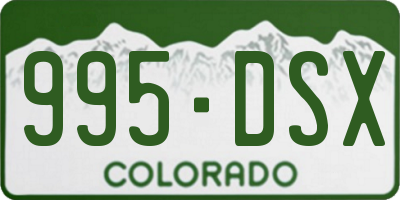 CO license plate 995DSX