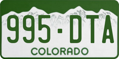 CO license plate 995DTA