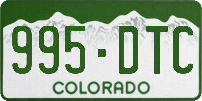 CO license plate 995DTC