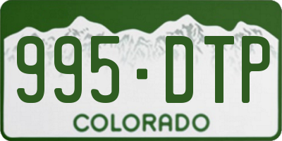 CO license plate 995DTP