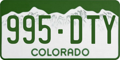 CO license plate 995DTY