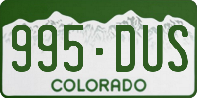 CO license plate 995DUS