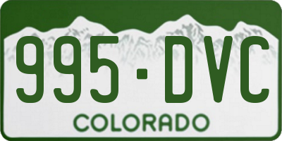 CO license plate 995DVC