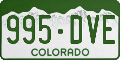 CO license plate 995DVE