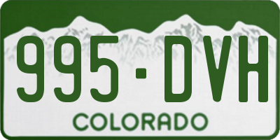 CO license plate 995DVH