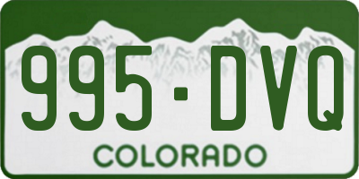 CO license plate 995DVQ
