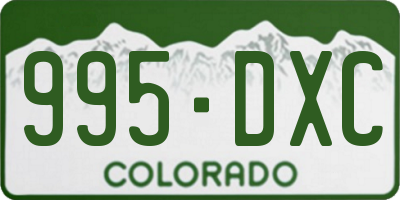CO license plate 995DXC