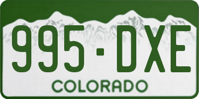 CO license plate 995DXE