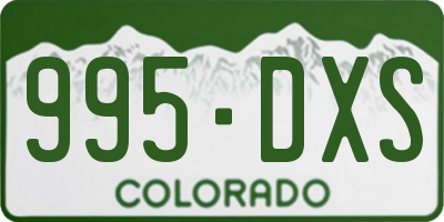 CO license plate 995DXS