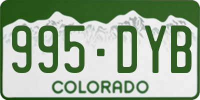 CO license plate 995DYB