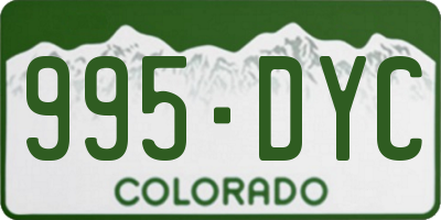 CO license plate 995DYC