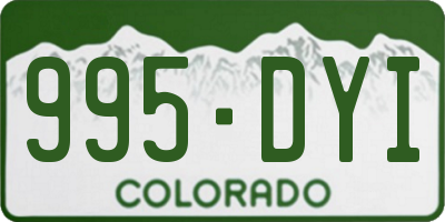 CO license plate 995DYI