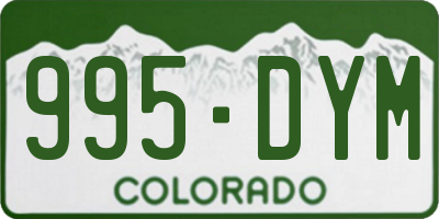 CO license plate 995DYM