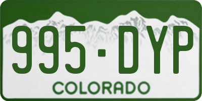 CO license plate 995DYP