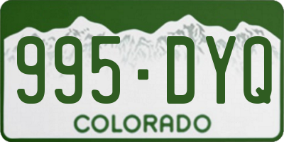 CO license plate 995DYQ
