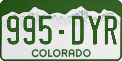 CO license plate 995DYR