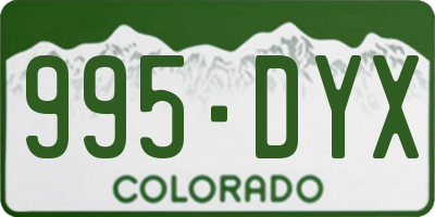 CO license plate 995DYX