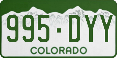 CO license plate 995DYY