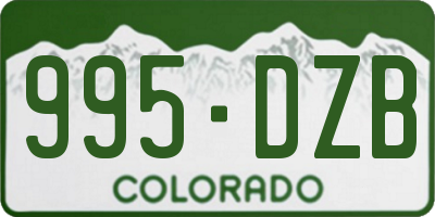 CO license plate 995DZB